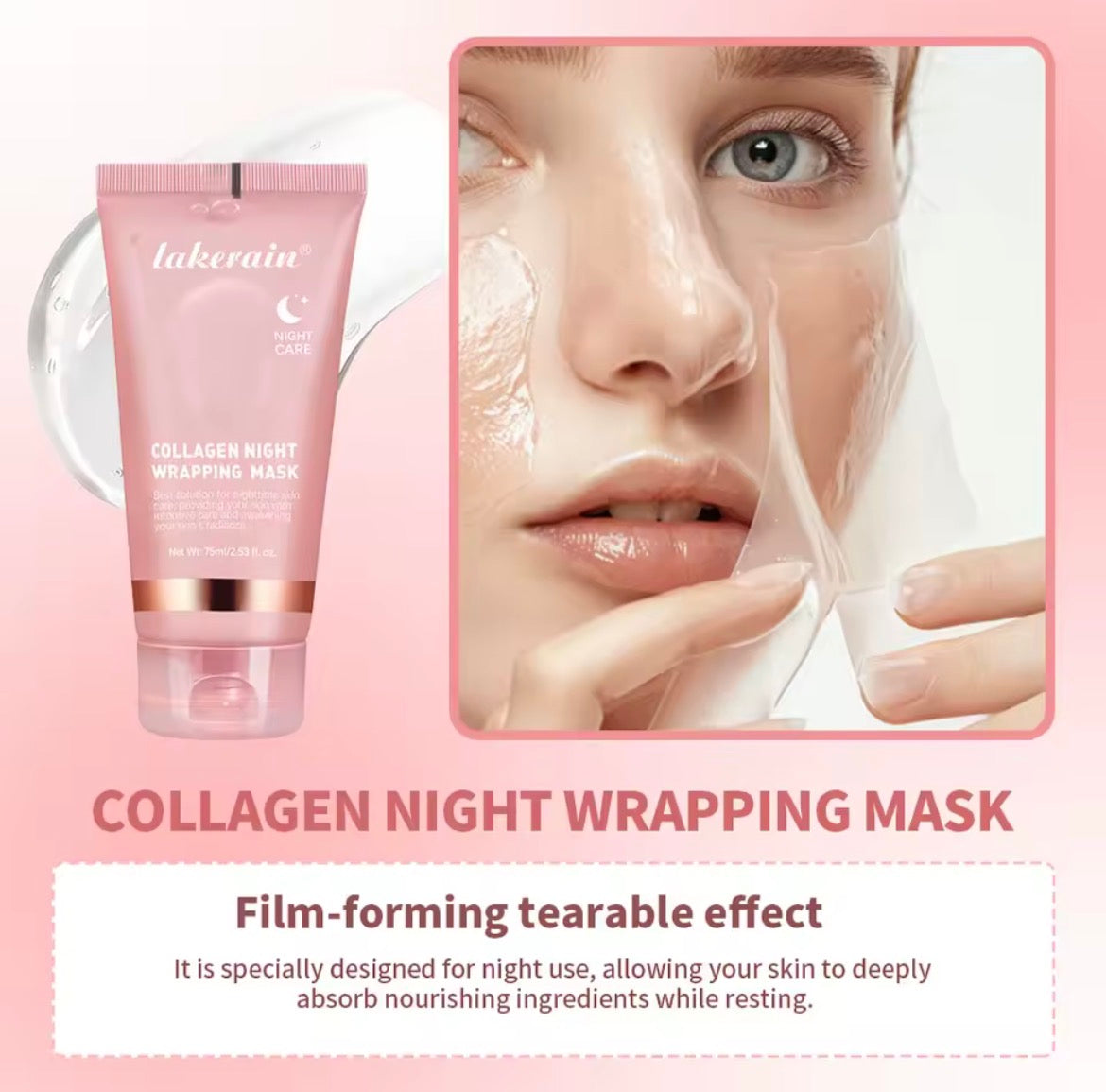 lakerain™ Collagen Wrapping Mask – Overnight Glass Skin Treatment
