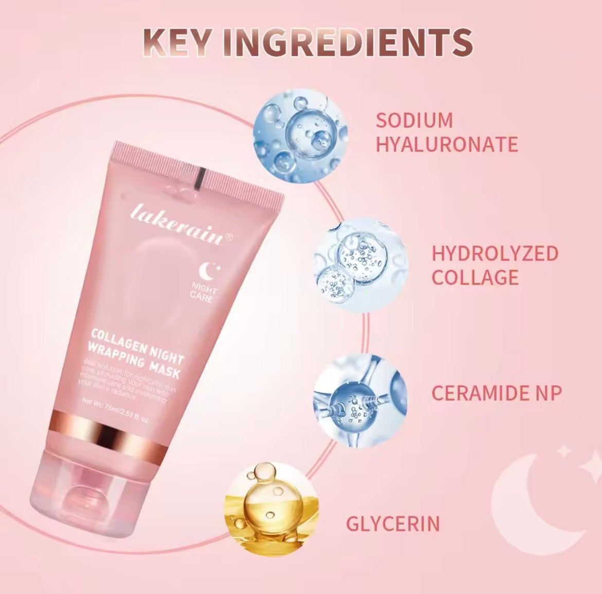 lakerain™ Collagen Wrapping Mask – Overnight Glass Skin Treatment